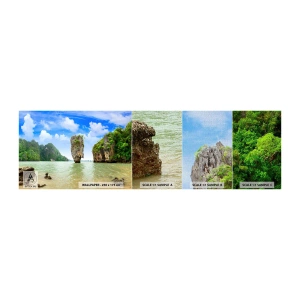 Mostră tapet Premium Canvas - Minuni naturale stâncoase - Peisaj, Natură, Tropicele - 100x30 cm