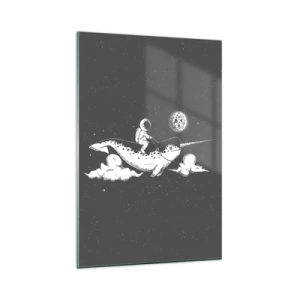 Tablou pe sticlă - Cavalerul Spațial - 80x120 cm