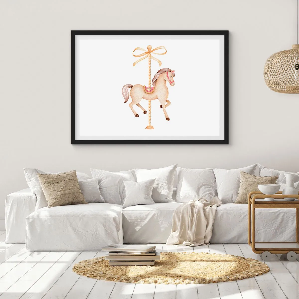 Poster în ramă neagră - Într-un trap grațios - 70x50 cm