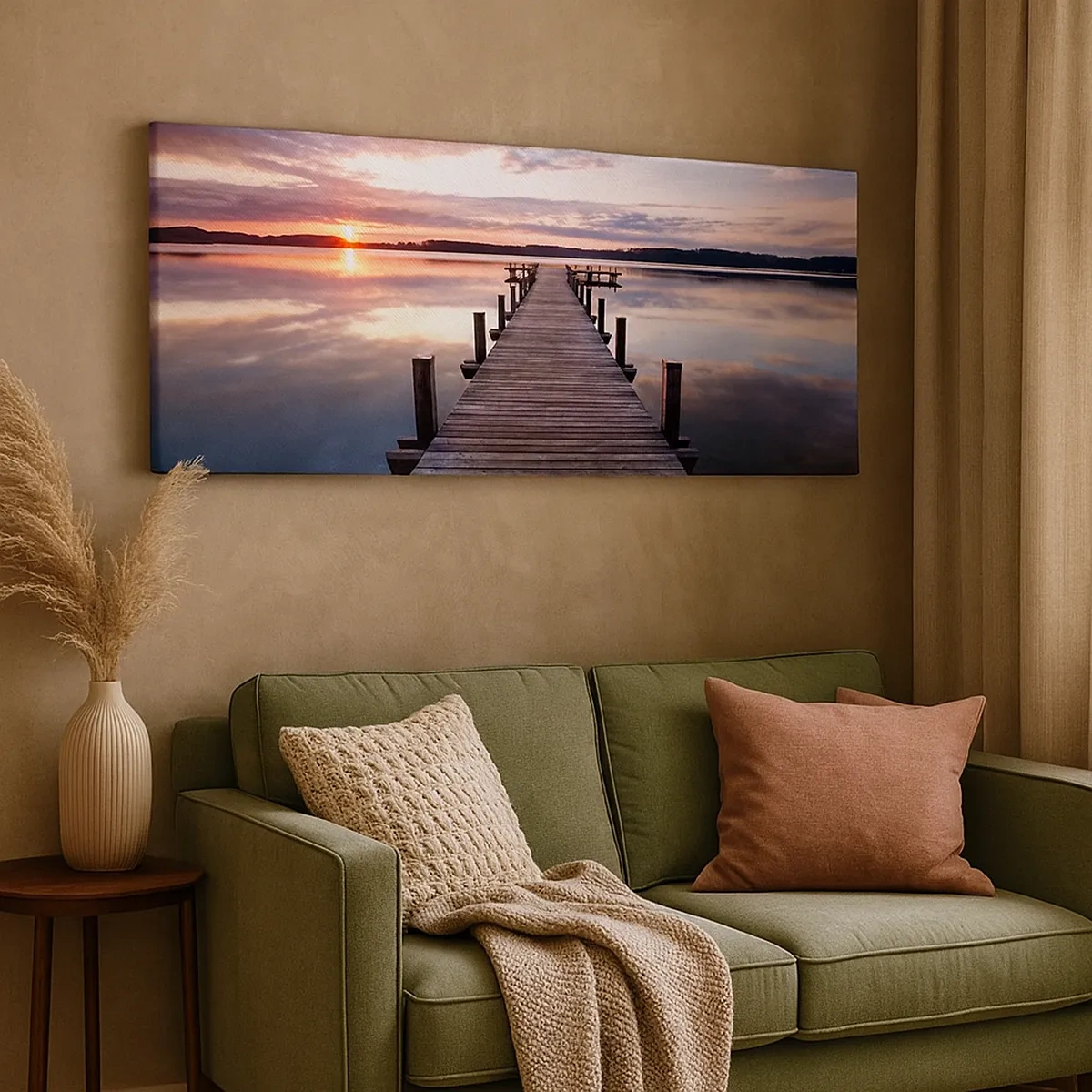 Tablou pe pânză - Granița tăcută dintre zi și noapte - 30x30 cm