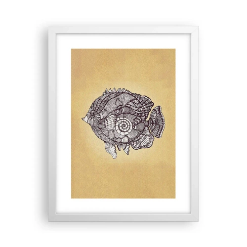 Poster în ramă albă - Dintr-un ocean de ornamente - 30x40 cm