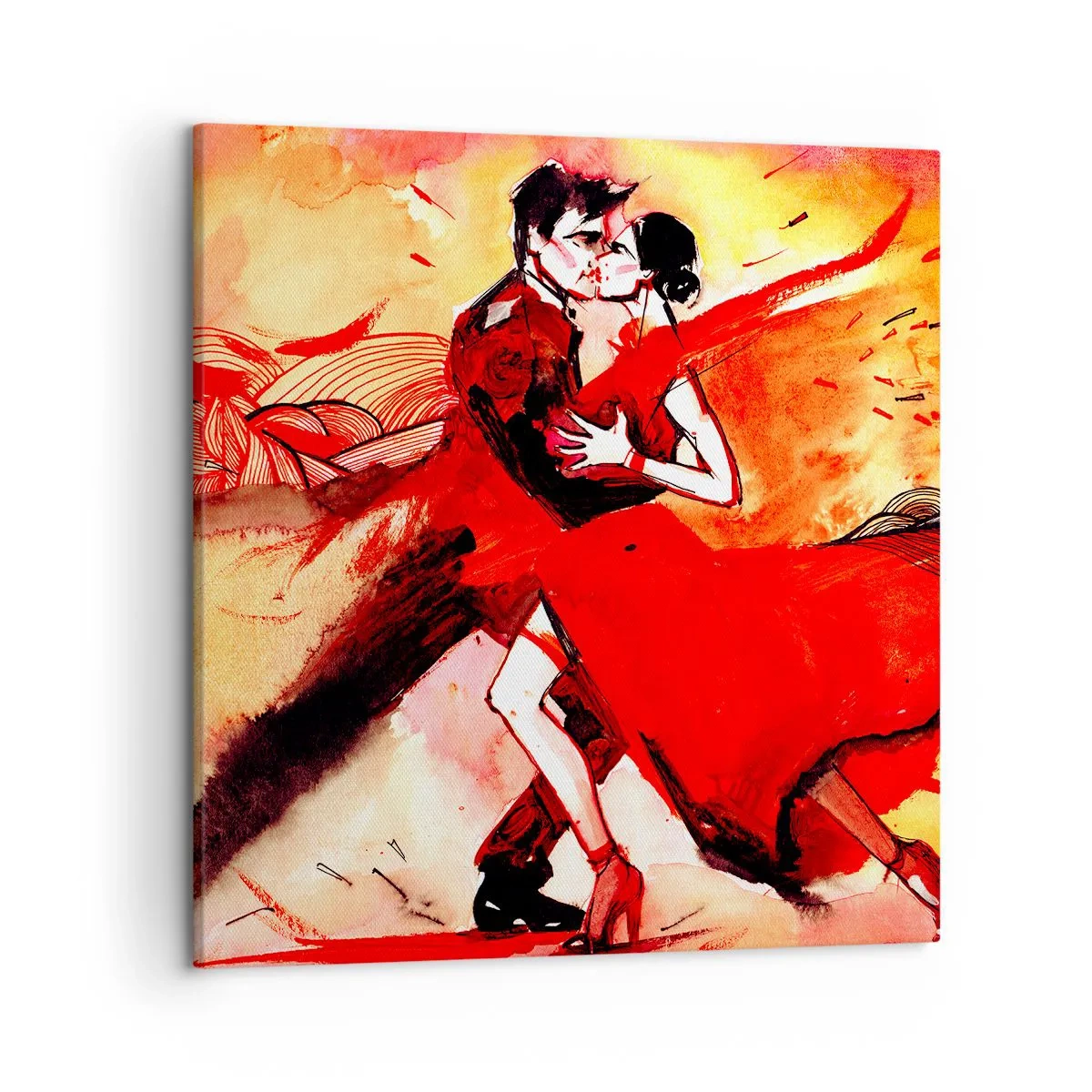 Tablou pe pânză - Ritmul pasiunii purpuriu - 50x50 cm