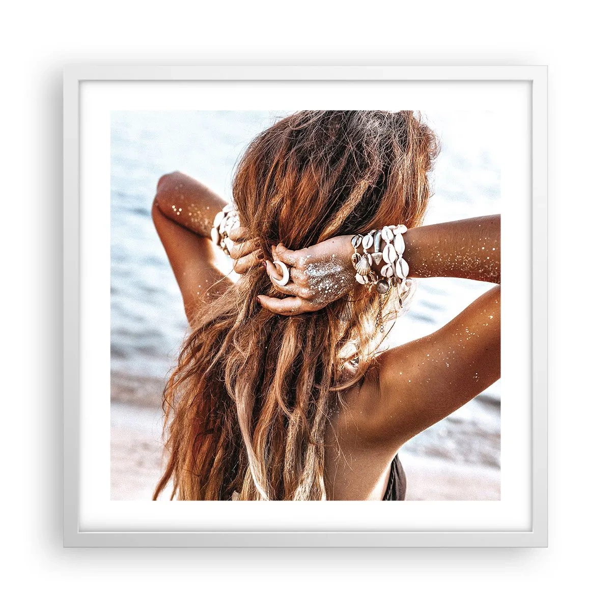 Poster în ramă albă - Sora apei și a soarelui - 50x50 cm