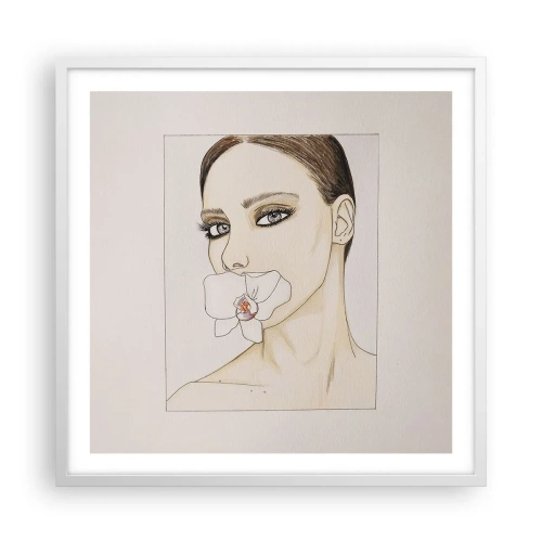 Poster în ramă albă - Un simbol al eleganței și frumuseții - 60x60 cm
