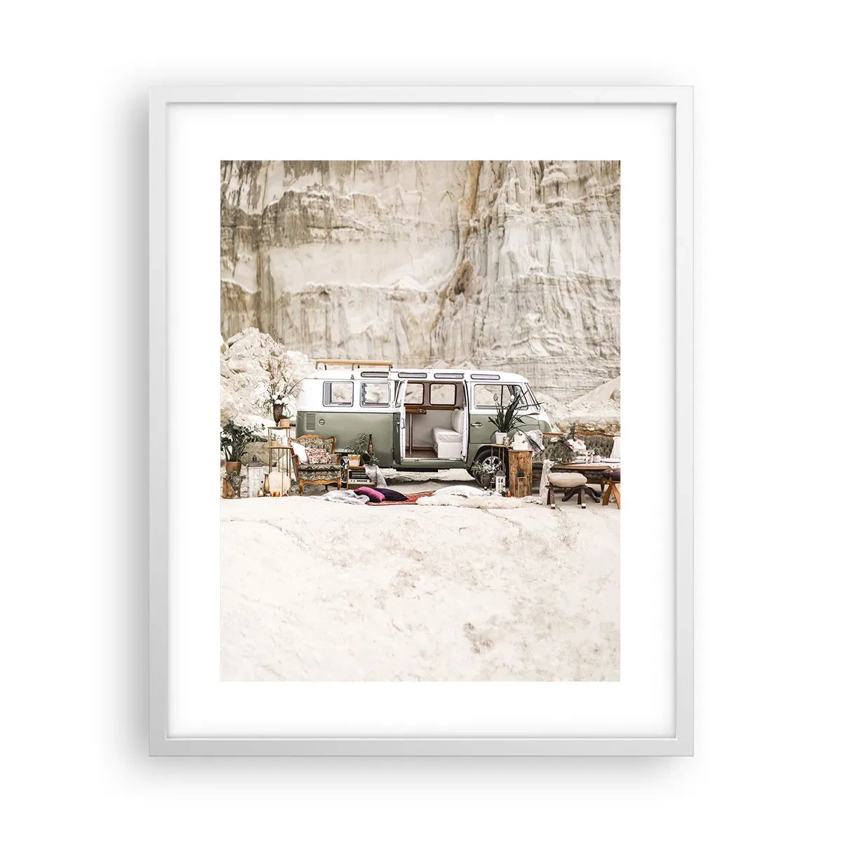 Poster în ramă albă - Să înceapă călătoria - 40x50 cm