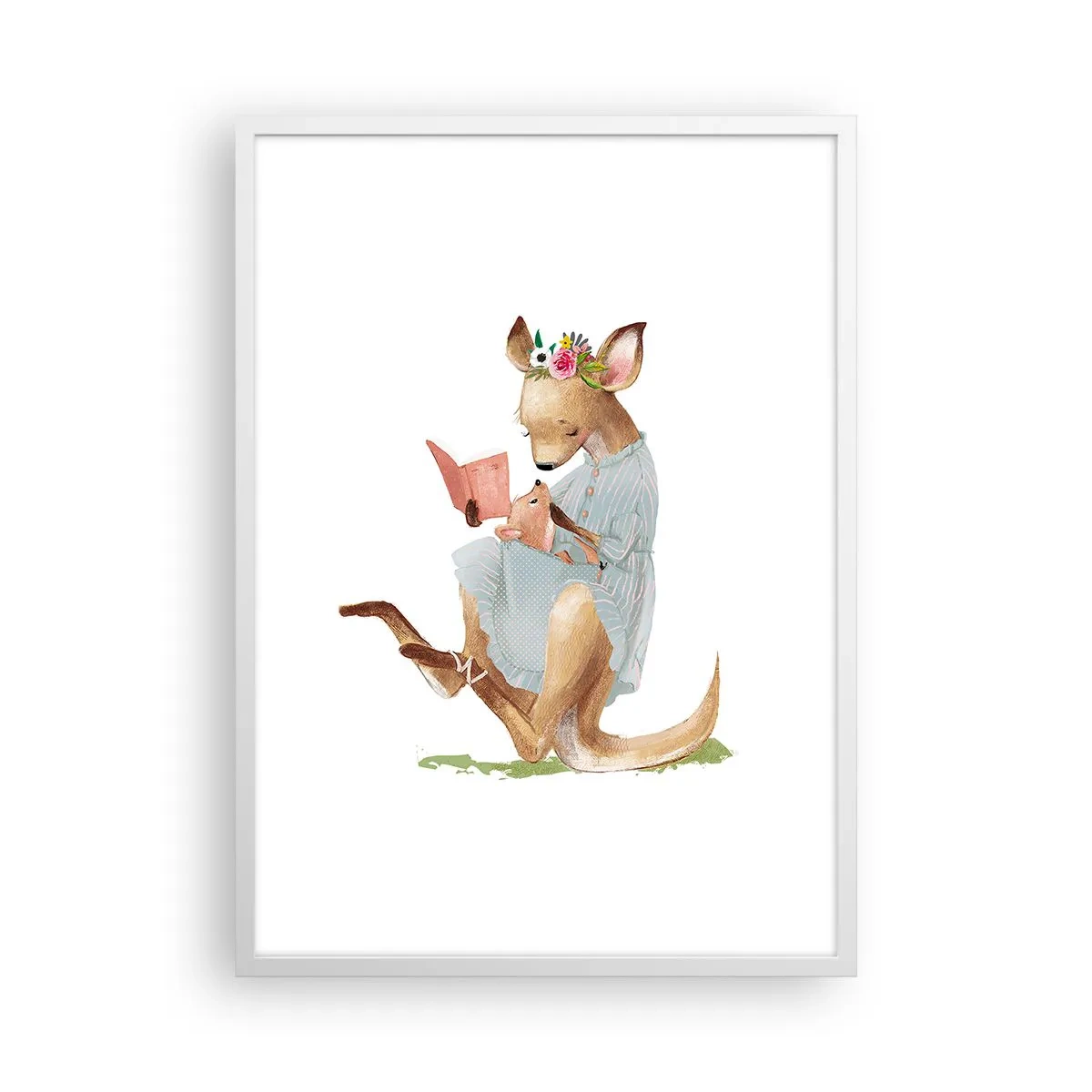 Poster în ramă albă - Citește-mi, mamă - 50x70 cm