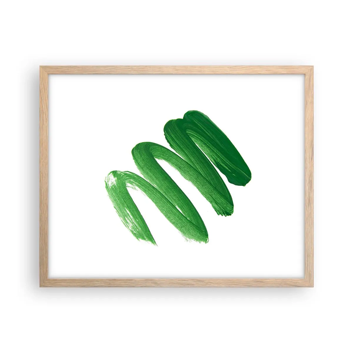 Poster în ramă de stejar deschis - Glumă verde - 50x40 cm