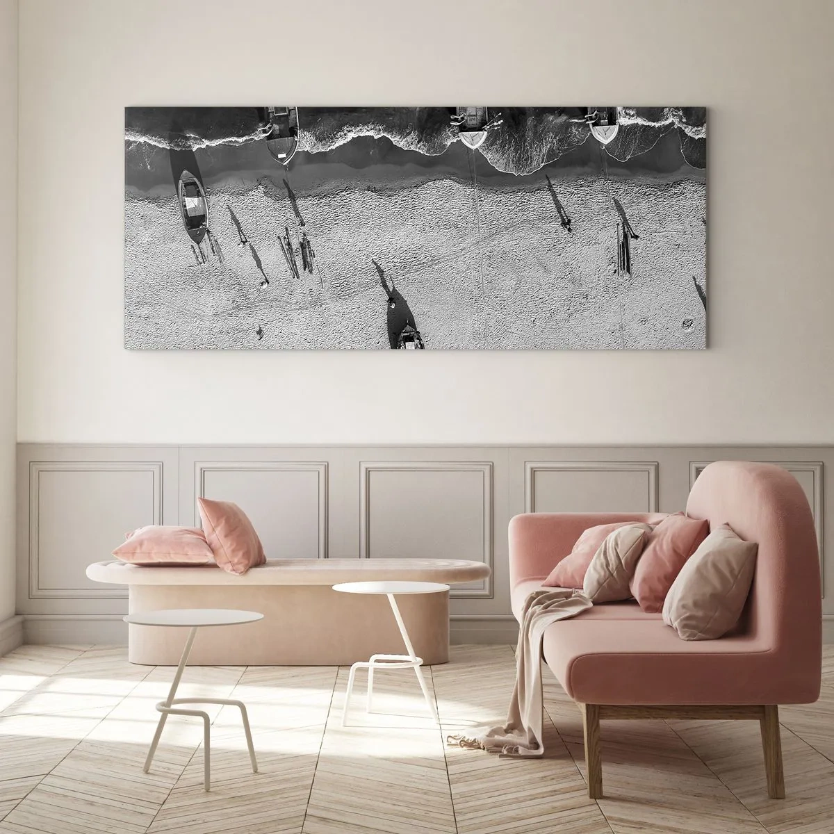 Tablou pe sticlă - Tot pe țărm... - 100x40 cm