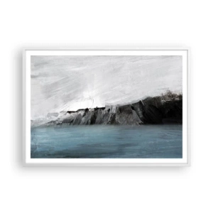 Poster în ramă albă - Apă - pământ: lupta elementelor - 100x70 cm