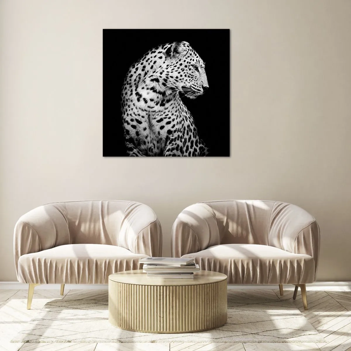 Tablou pe sticlă - Profilul drept perfect! - 50x50 cm