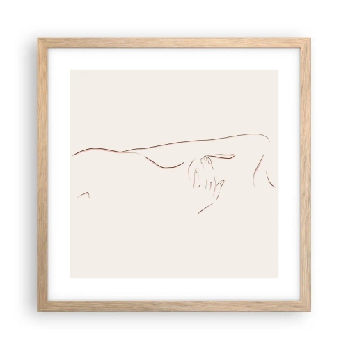 Poster în ramă de stejar deschis - Forma dorinței - 40x40 cm