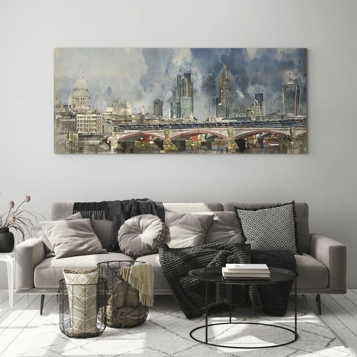 Tablou pe sticlă - Londra în toată splendoarea ei - 120x50 cm