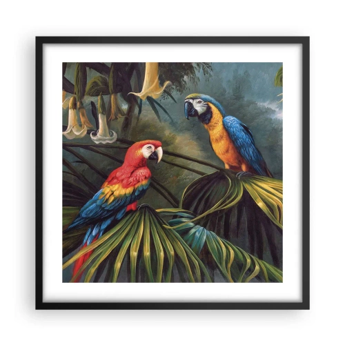 Poster în ramă neagră - Romantismul la tropice - 50x50 cm