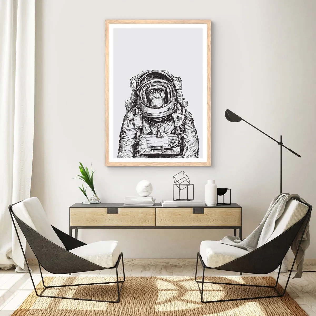 Poster în ramă de stejar deschis - Evoluție alternativă - 70x100 cm