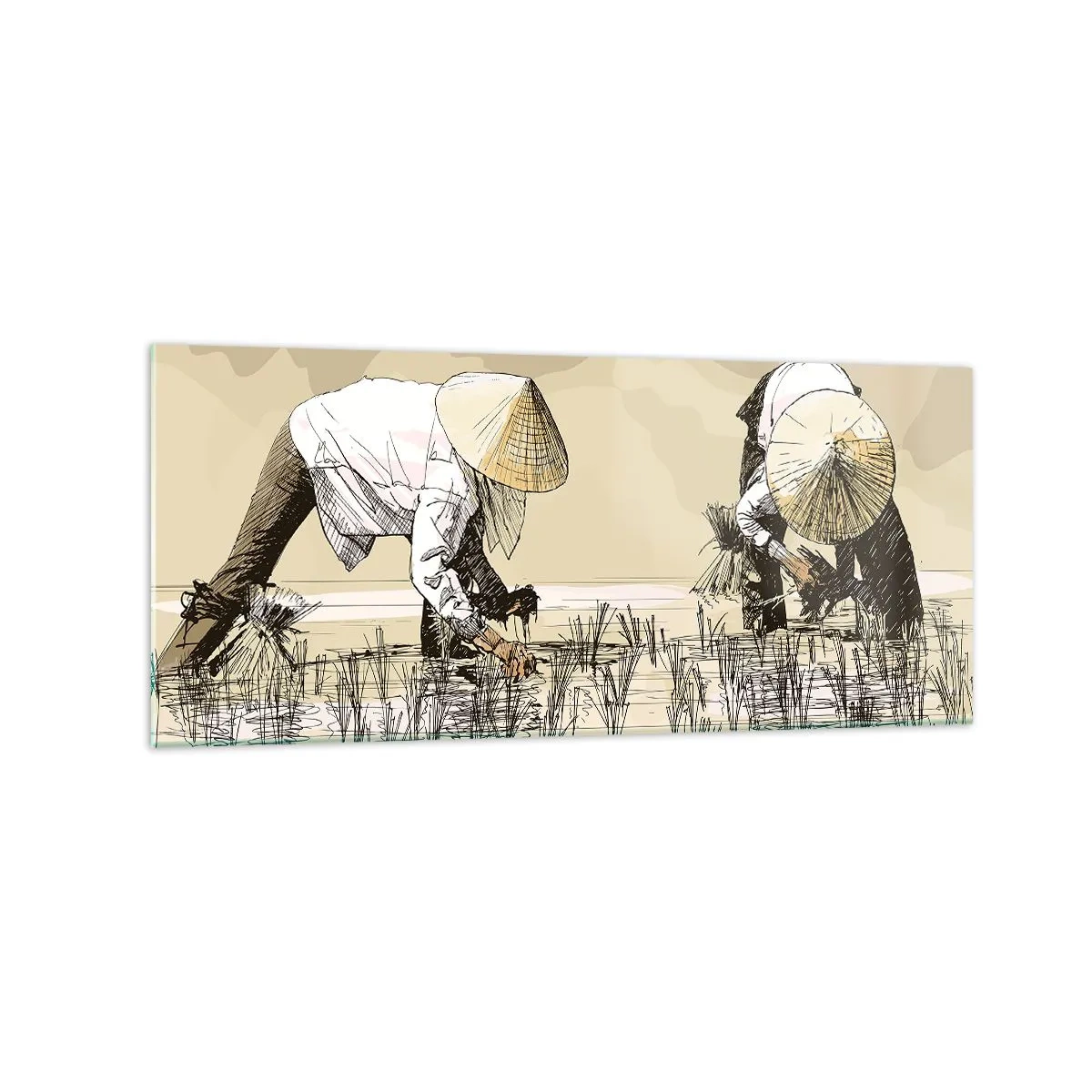 Tablou pe sticlă - O recoltă reușită - 120x50 cm