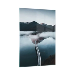 Tablou pe sticlă - Peste o apă netedă ca o oglindă - 80x120 cm