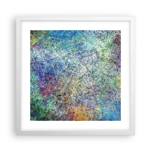 Poster în ramă albă - Nu este atât de simplu - 40x40 cm