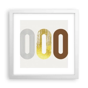 Poster în ramă albă - Ooo! - 30x30 cm
