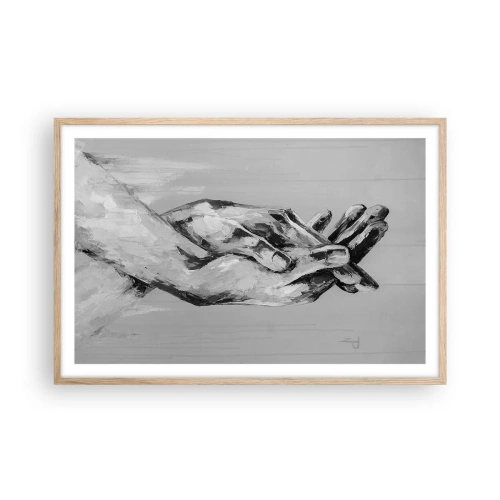 Poster în ramă de stejar deschis - Începutul... - 91x61 cm