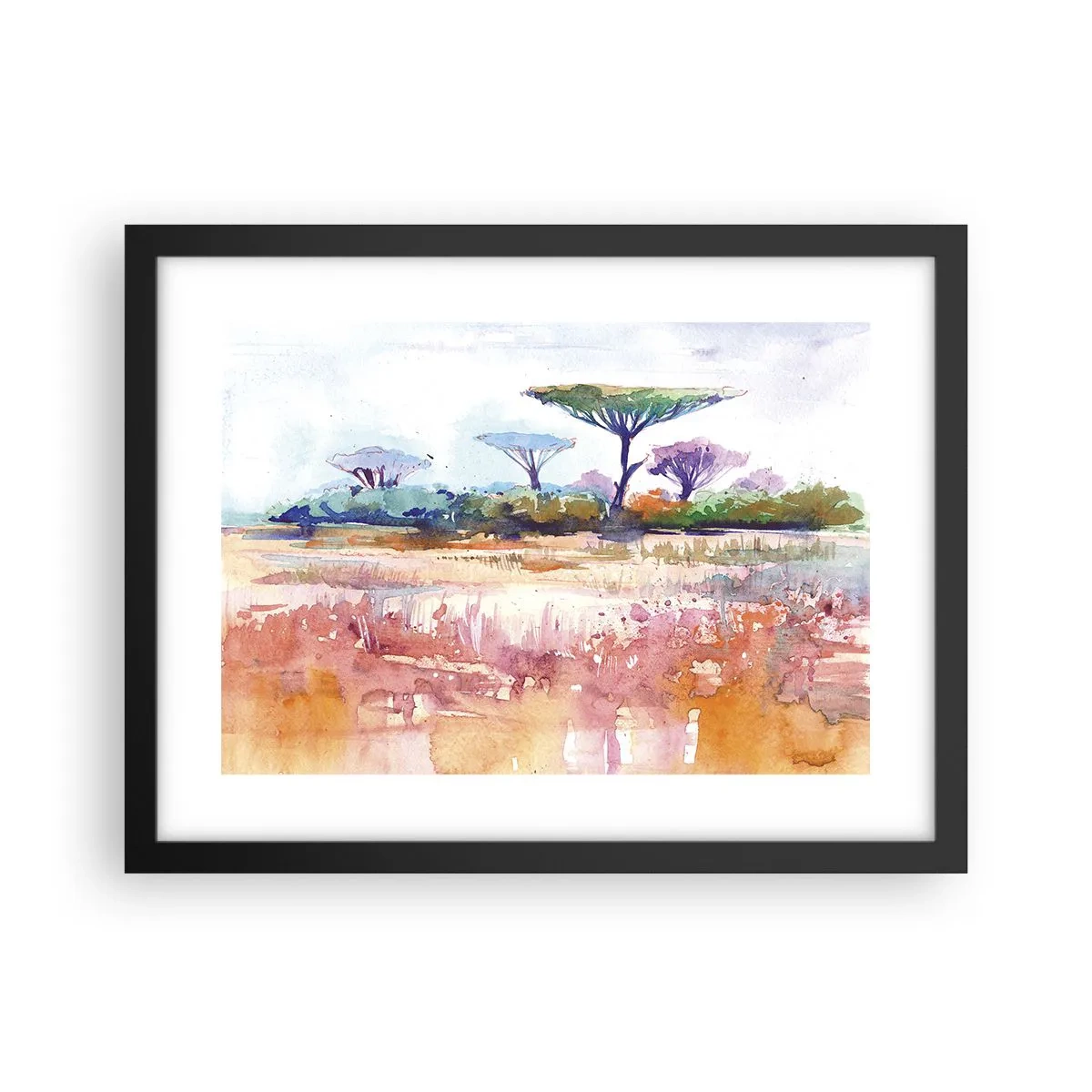 Poster în ramă neagră - Culorile savanei - 40x30 cm