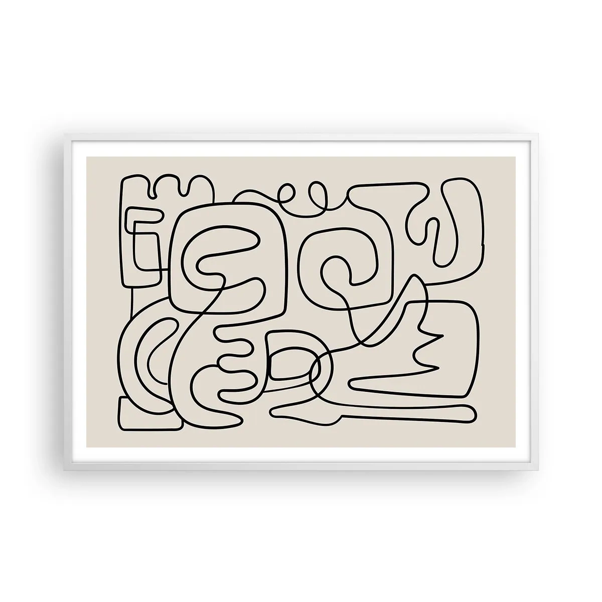 Poster în ramă albă - Pe traseu - 100x70 cm