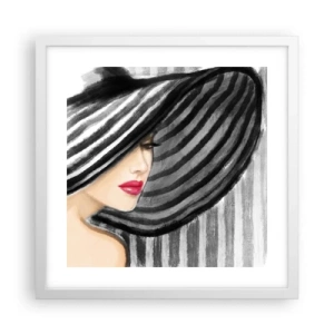 Poster în ramă albă - Unde te pot găsi? - 40x40 cm