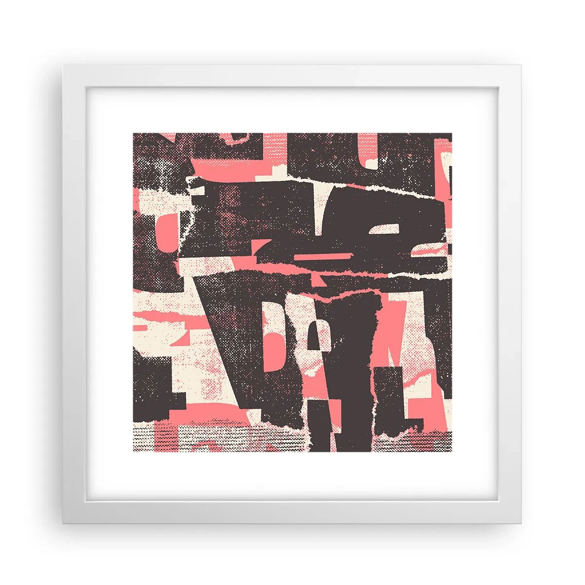 Poster în ramă albă - Toată această agitație - 30x30 cm