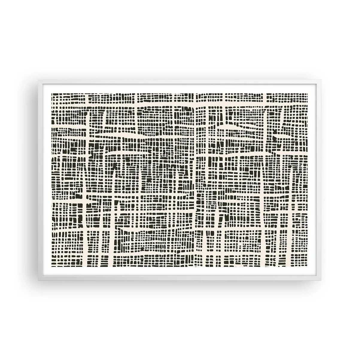 Poster în ramă albă - O compoziție țesută - 100x70 cm