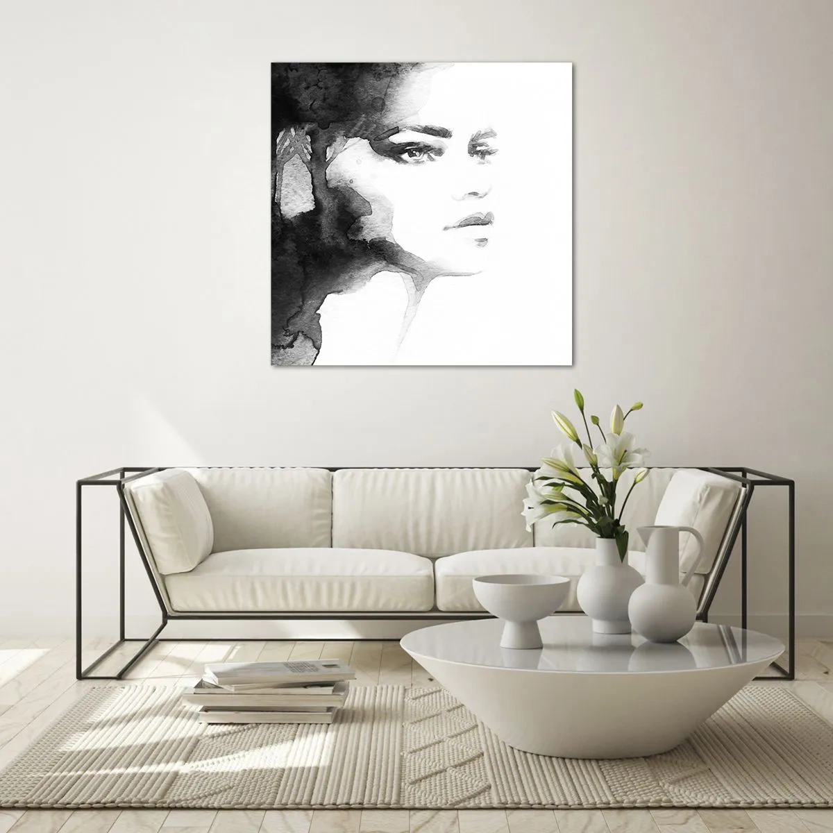 Tablou pe sticlă - Creată de secrete și ceață - 60x60 cm