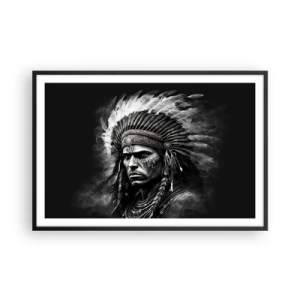 Poster în ramă neagră - Conducător și luptător - 91x61 cm