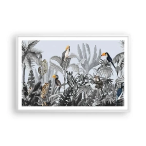 Poster în ramă albă - O fabulă africană - 91x61 cm