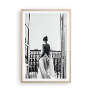 Poster în ramă de stejar deschis - Trezirea simțurilor - 61x91 cm