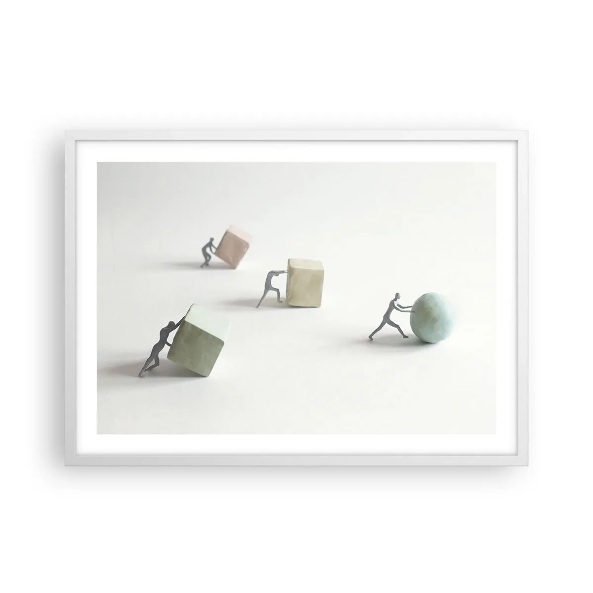 Poster în ramă albă - Viața însăși - 70x50 cm