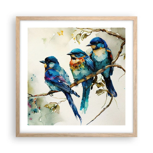 Poster în ramă de stejar deschis - Se simte jignit? - 50x50 cm