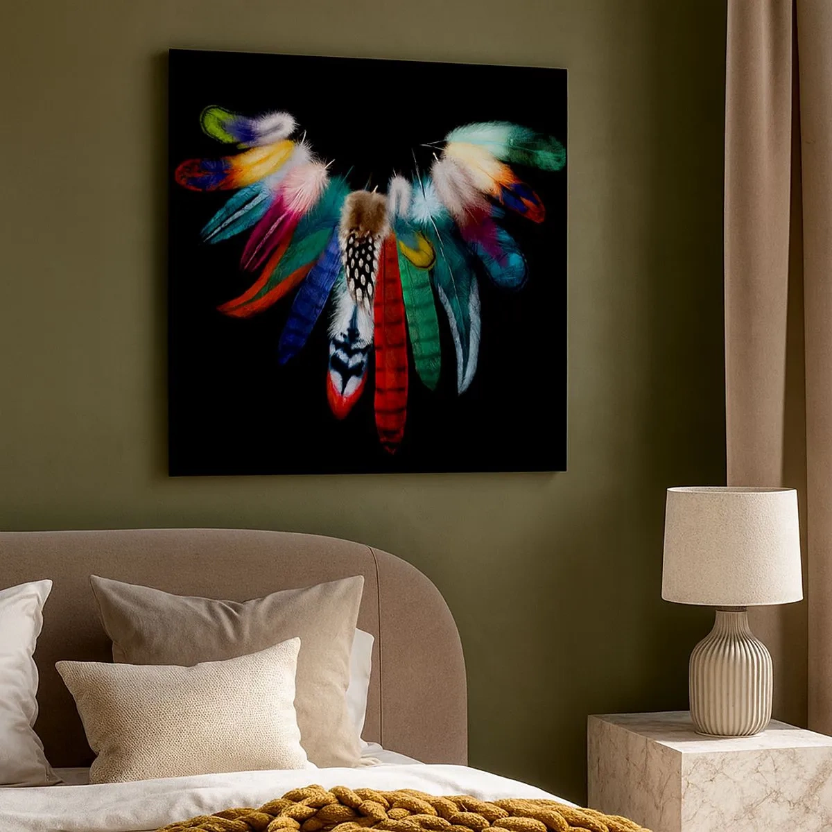 Tablou pe pânză - Colier indian - 30x30 cm