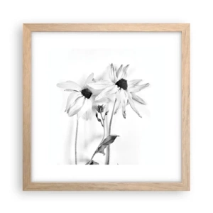 Poster în ramă de stejar deschis - Nimeni nu vrea să fie singur - 30x30 cm