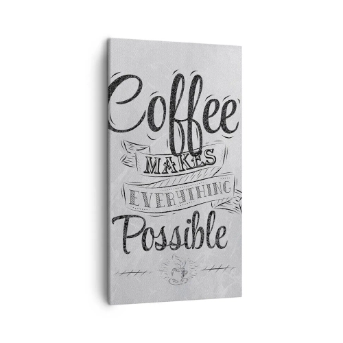 Tablou pe pânză - Cum să nu iubești cafeaua - 45x80 cm