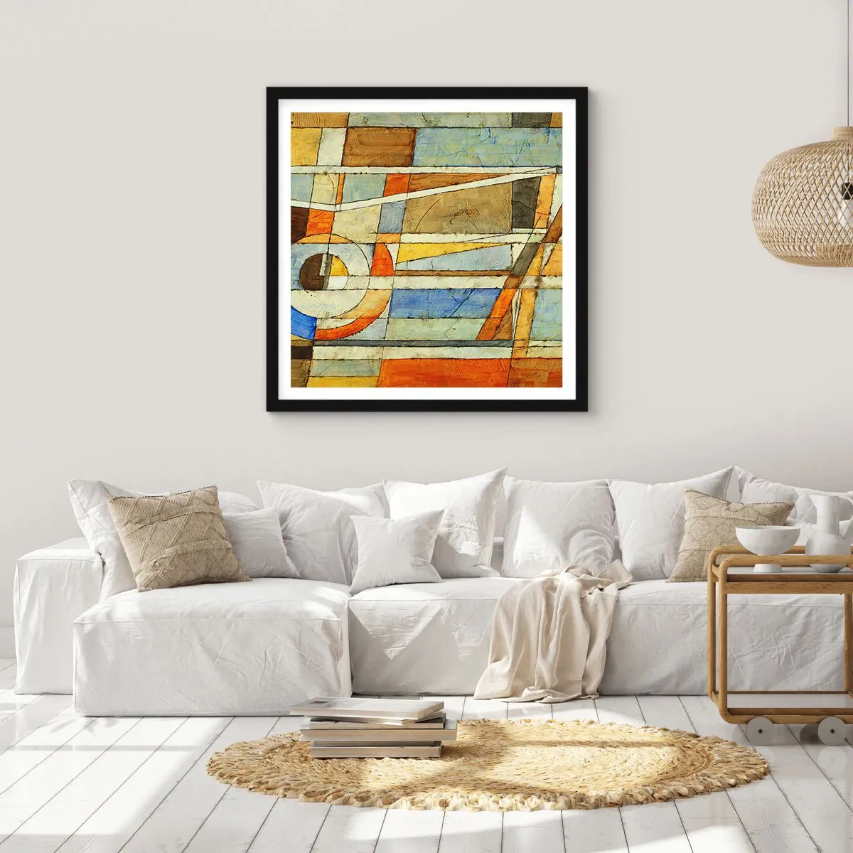 Poster în ramă neagră - Cubismul în construcție - 30x30 cm
