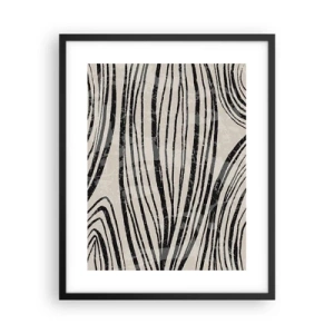 Poster în ramă neagră - Deversare de linii - 40x50 cm