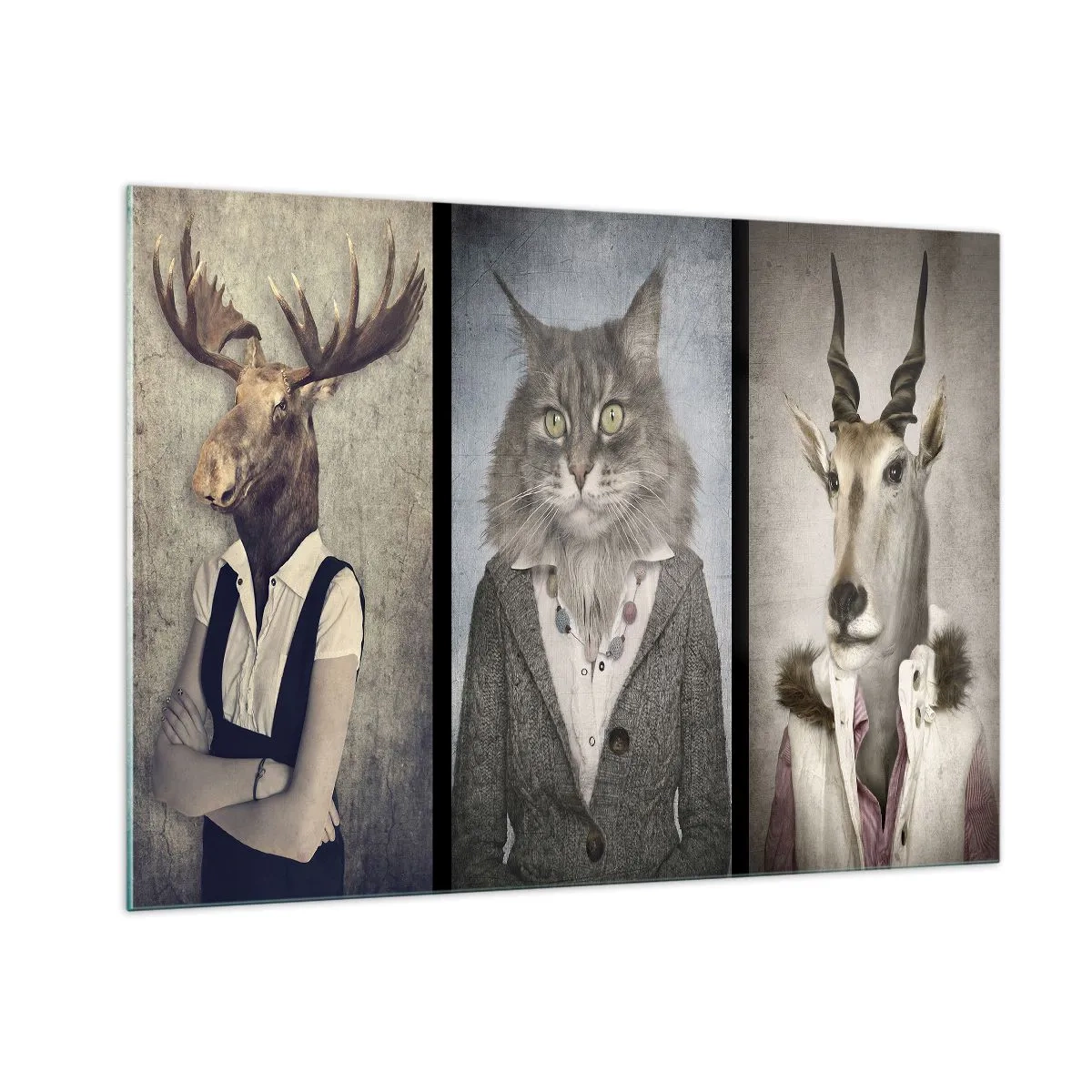 Tablou pe sticlă - Blănurile sunt din nou la modă - 100x70 cm