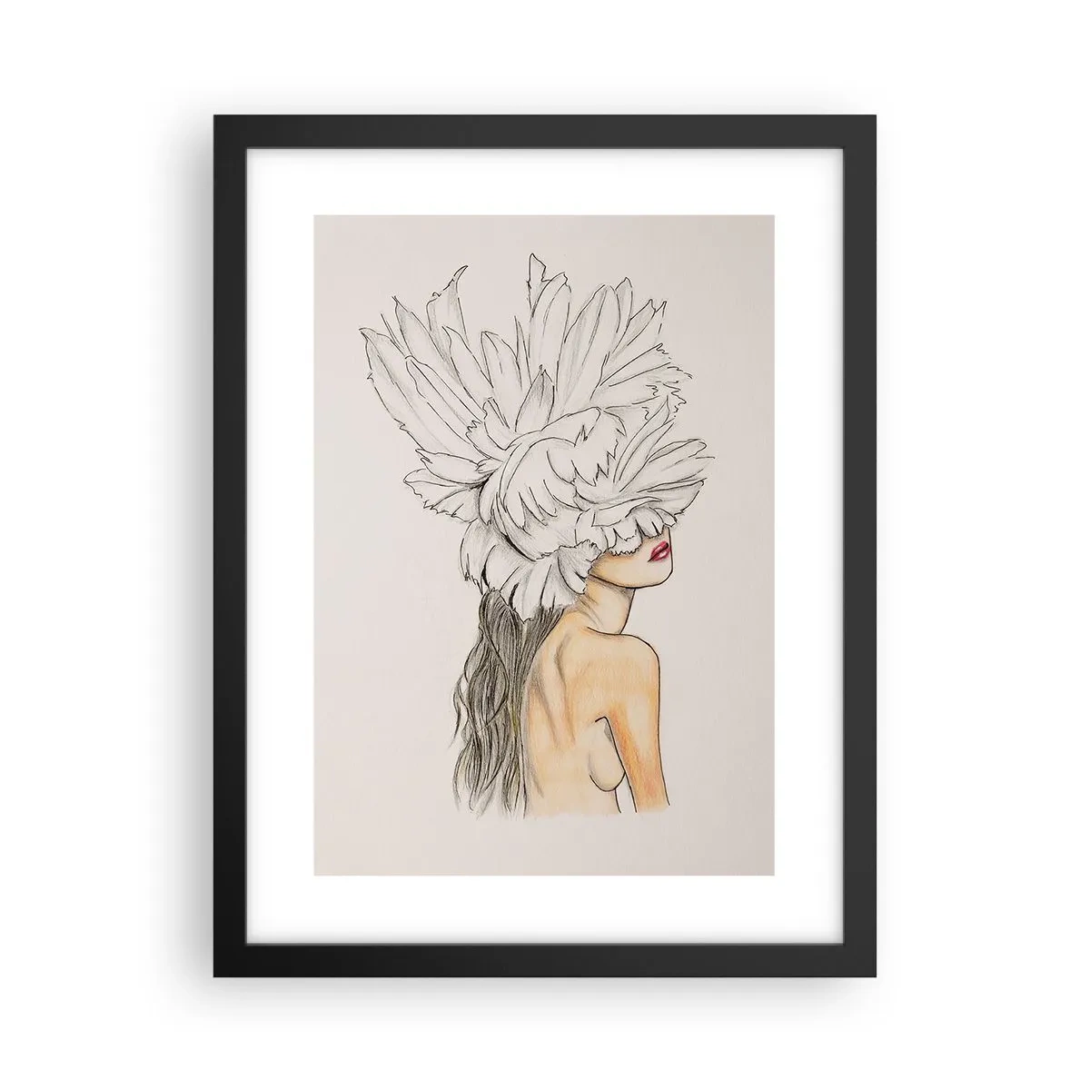 Poster în ramă neagră - Frumusețe încoronată - 30x40 cm
