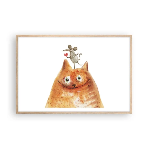 Poster în ramă de stejar deschis - Paradoxurile iubirii - 91x61 cm