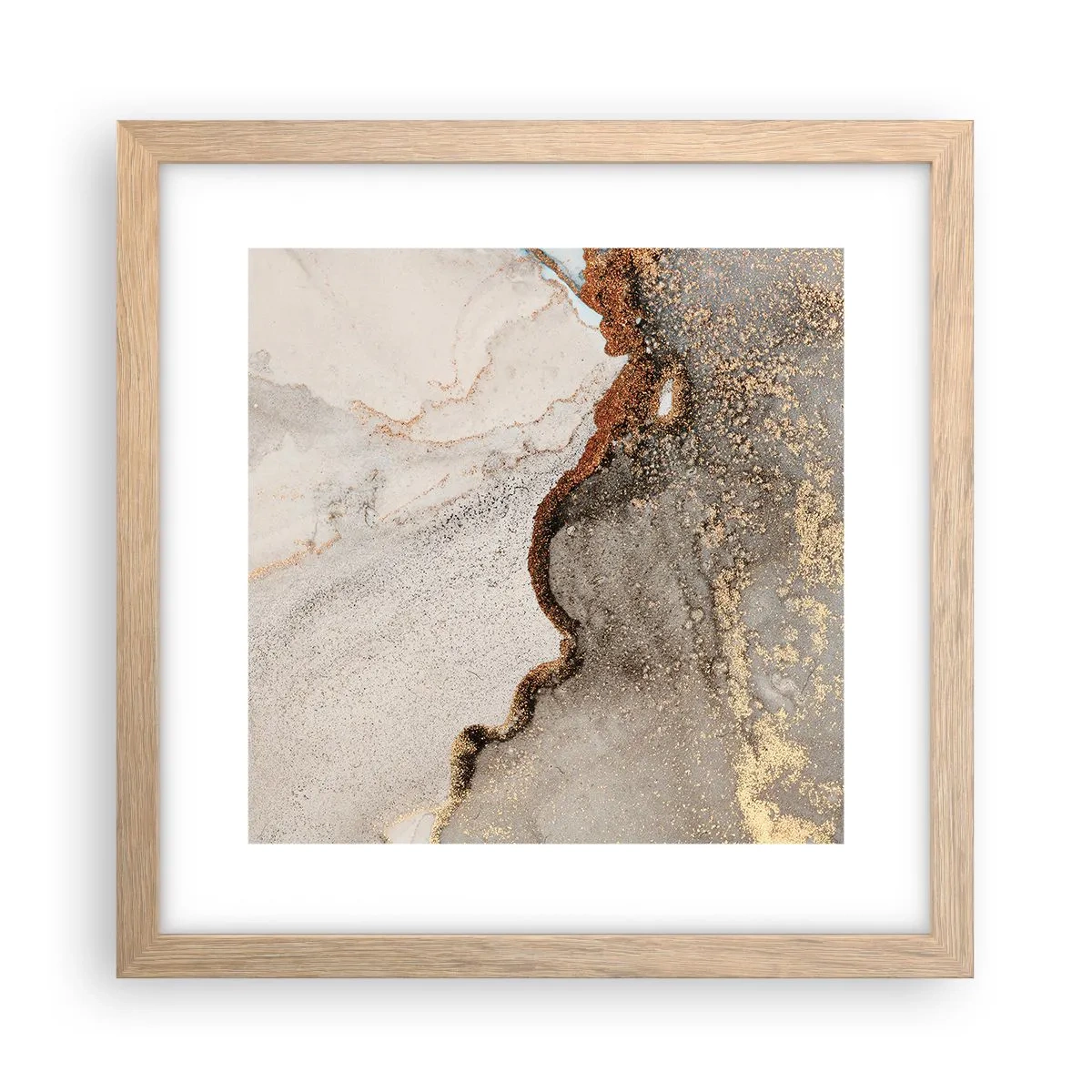 Poster în ramă de stejar deschis - La granița culorilor - 30x30 cm