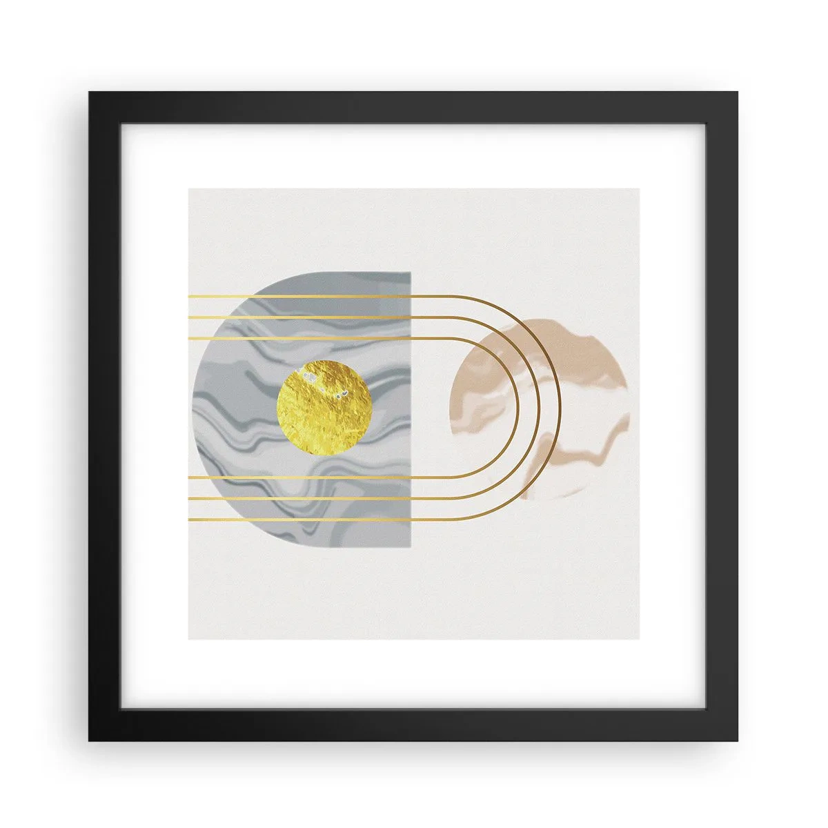 Poster în ramă neagră - Lumină și strălucire - 30x30 cm