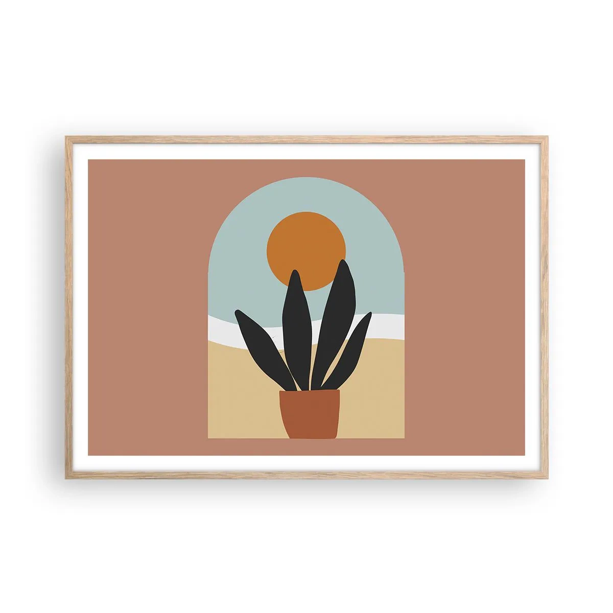 Poster în ramă de stejar deschis - Bucurii mici - 100x70 cm