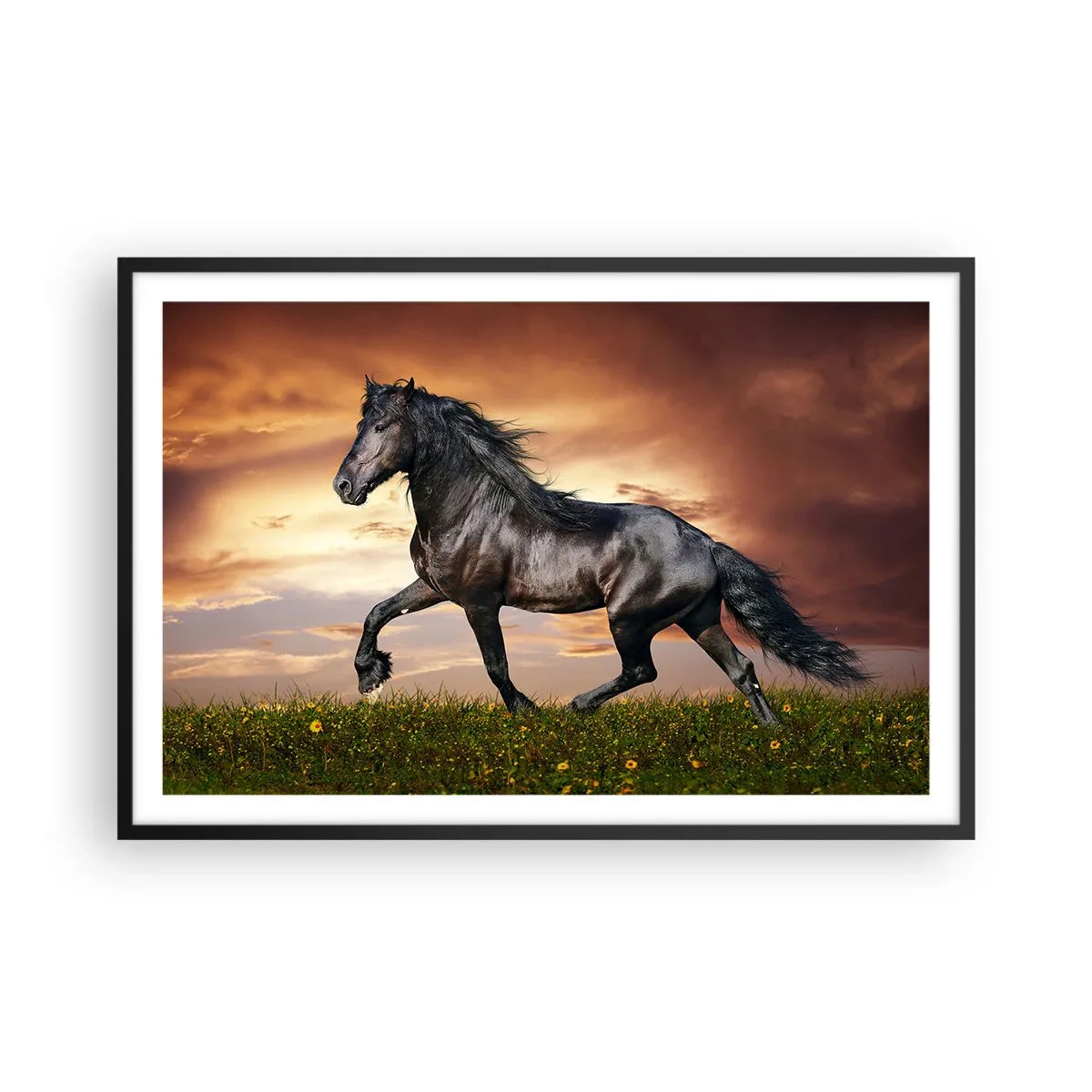 Poster în ramă neagră - Prințul negru - 91x61 cm