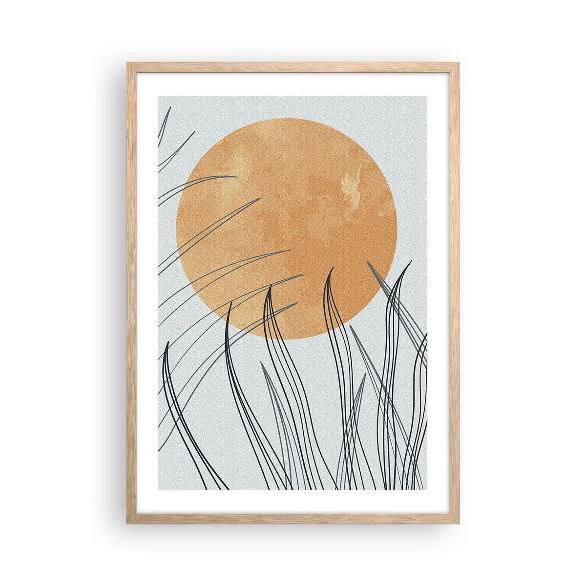 Poster în ramă de stejar deschis - Întotdeauna spre soare - 50x70 cm