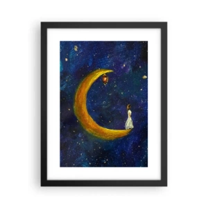 Poster în ramă neagră - Chemarea lumii - 30x40 cm