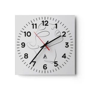 Ceas de perete - Ceas pe sticlă - Meandrele unui vis - 30x30 cm