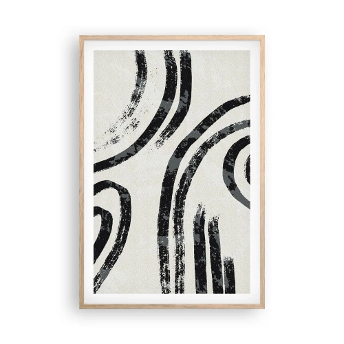 Poster în ramă de stejar deschis - Pe jumătate oprit - 61x91 cm